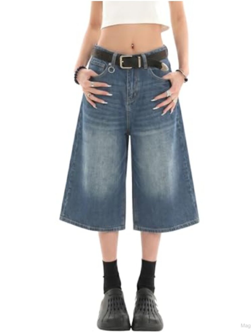 Baggy Wide Leg Denim Jorts Women Casual Summer Shorts